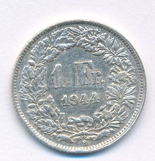 Svájc 1944B 1Fr Ag T:2- Switzerland 1944B 1 Franc Ag C:VF Krause KM#24