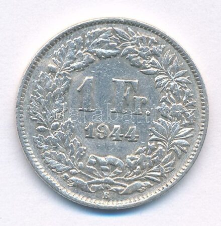 Svájc 1944B 1Fr Ag T:2- Switzerland 1944B 1 Franc Ag C:VF Krause KM#24