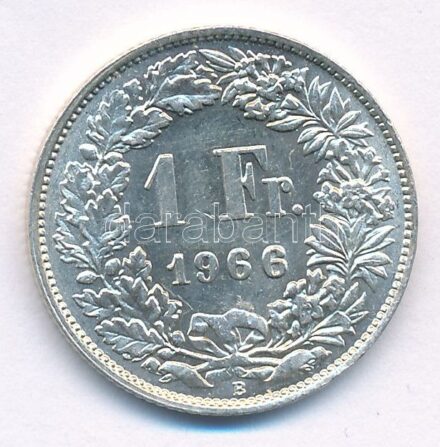 Svájc 1966B 1Fr Ag T:1,-2 Switzerland 1966B 1 Franc Ag C:AU,XF Krause KM#24