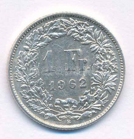 Svájc 1962B 1Fr Ag T:2 Switzerland 1962B 1 Franc Ag C:XF Krause KM#24