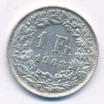 Svájc 1963B 1Fr Ag T:1-,2 Switzerland 1963B 1 Franc Ag C:AU,XF Krause KM#24