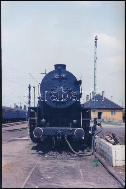 cca 1970 Gőzmozdony Hatvanban. Horst Christian fotója. 21x31 cm / Locomotive photo