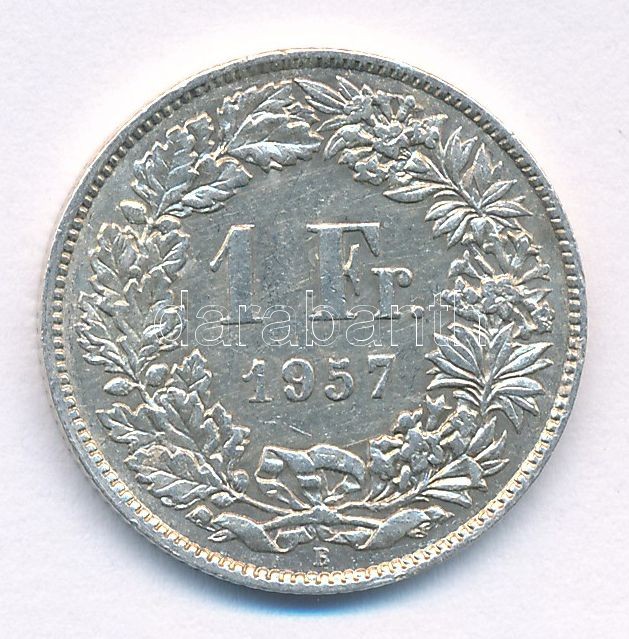 Svájc 1957B 1Fr Ag T:2 Switzerland 1957B 1 Franc Ag C:XF Krause KM#24