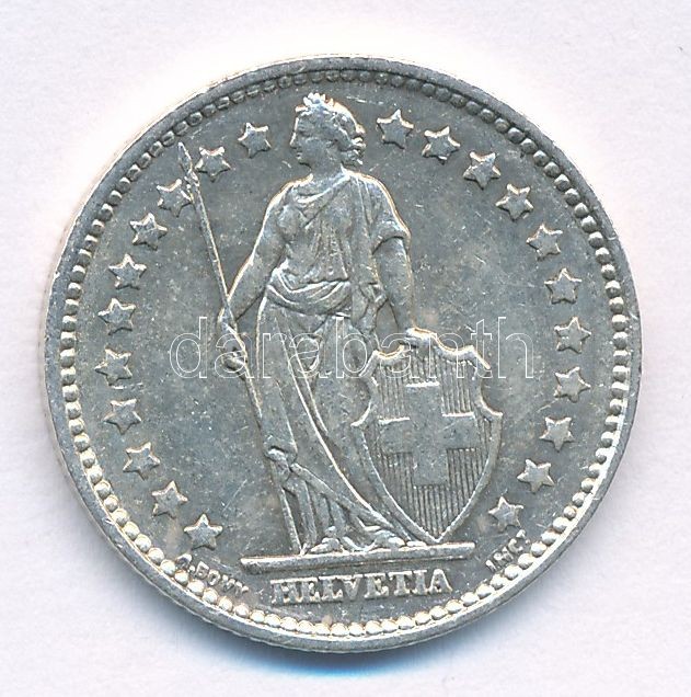Svájc 1957B 1Fr Ag T:2 Switzerland 1957B 1 Franc Ag C:XF Krause KM#24 - Image 2