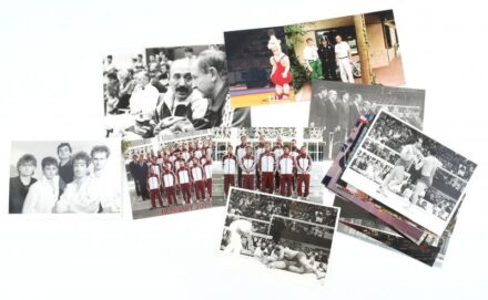 23 db sport témájú fotó, birkózók, cselgáncsozók, stb 18x14 cm