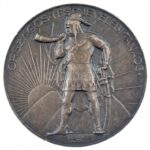 Berán Lajos (1882-1943) ~1930. 'ORSZÁGOS TESTNEVELÉSI TANÁCS' ezüstözött Br emlékérem (40mm) T:1 patina HP 1282