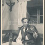 Katona Gyula, a berlini Staatsoper művészének autográf sorai a róla készült 1949-es fotón