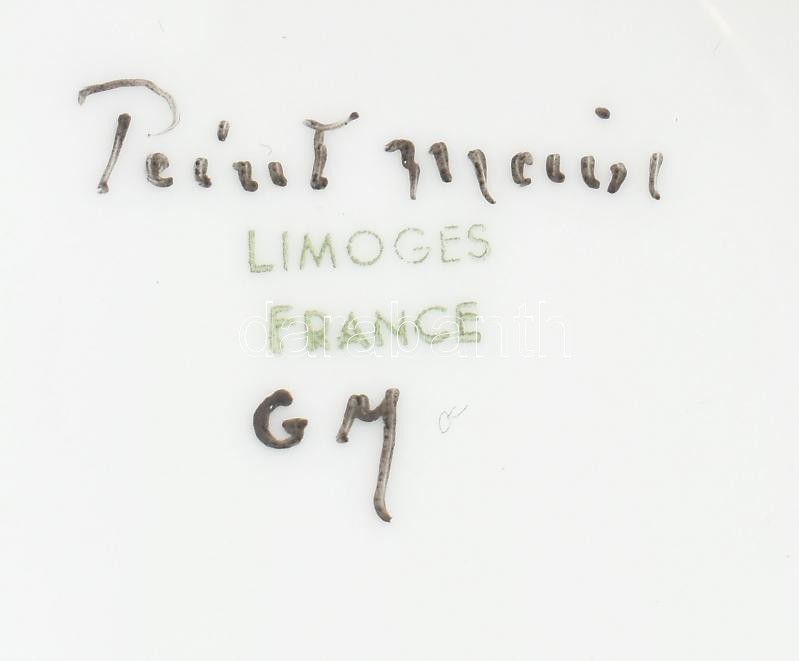 Limoges bonbonier, kopásokkal, jelzett, m: 5 cm - Image 2
