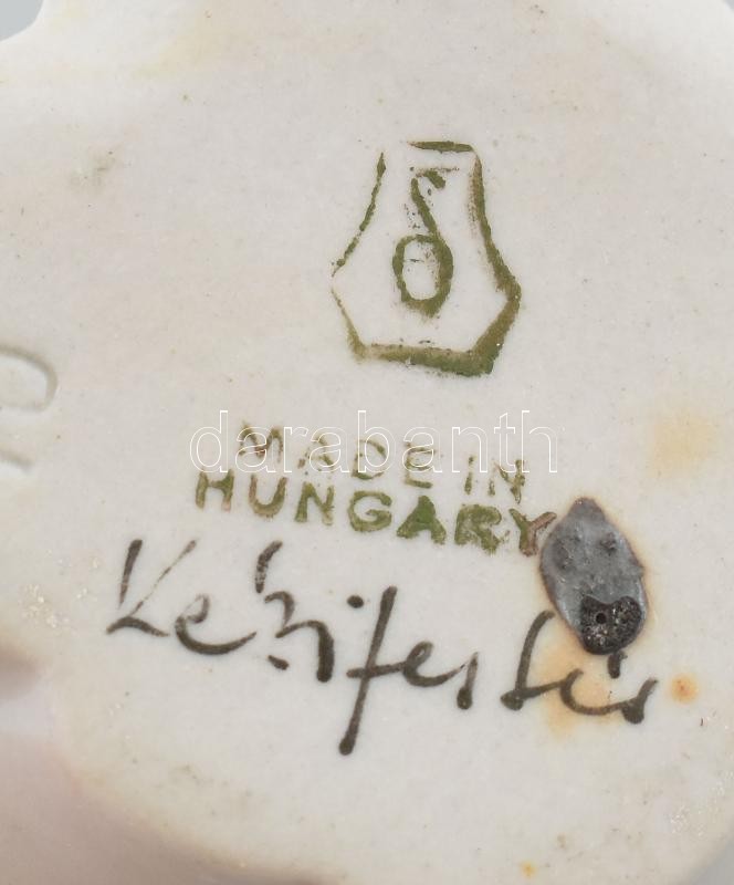 Drasche / Kispest porcelán pillangó, kézzel festett, jelzett, kis kopással, m: 4 cm - Image 2