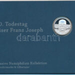 Ausztria 2016. 'Ferenc József halálának 100. évfordulója' kétoldalas ezüstözött bronz emlékérem karton díszcsomagolásban, David Gruber által tervezett emlékbélyeggel (25mm) T:PP Austria 2016. 'The 100th Anniversary of the death of