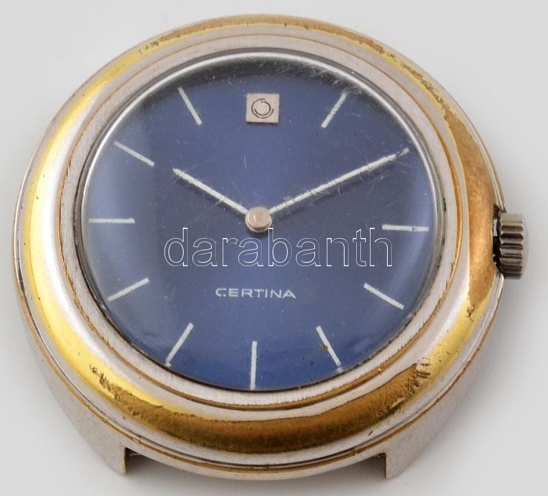 CERTINA 19-30, mechanikus, karóra, működik, kék számlappal, karcokkal, d: 40 mm