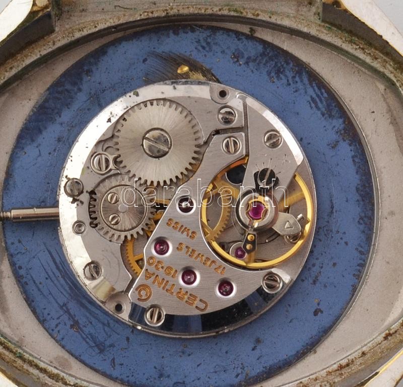 CERTINA 19-30, mechanikus, karóra, működik, kék számlappal, karcokkal, d: 40 mm - Image 3