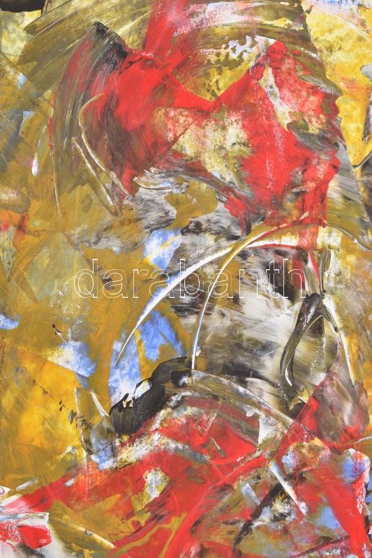 Jelzés nélkül: Álom, vegyes technika, papír, felcsavarva, 70×100 cm - Image 3