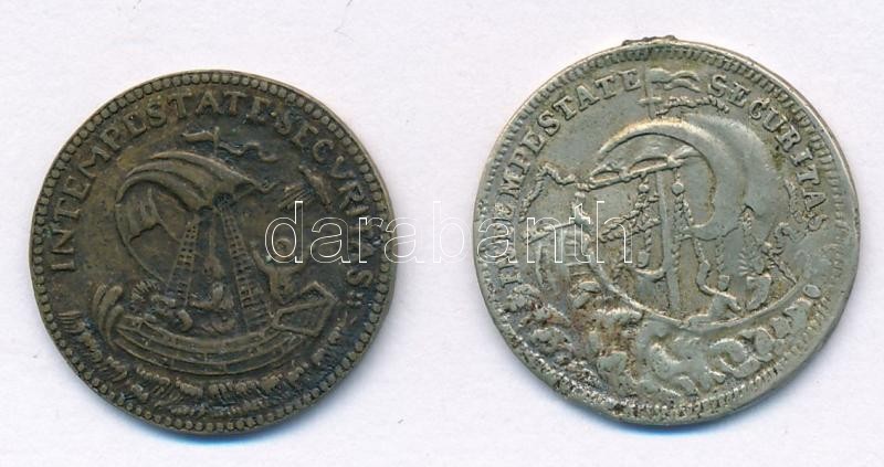 DN 'Szent György' jelzetlen Ag és bronz emlékérem (21mm, 20mm) T:2- ph., fülnyom, 2 - Image 2