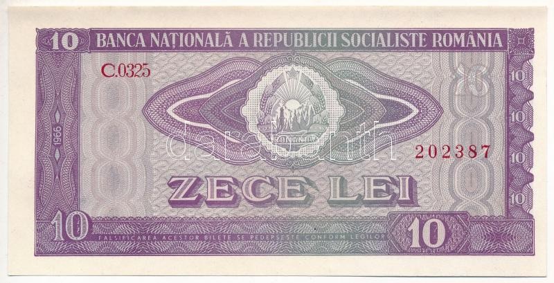 Románia 1966. 10L T:I- Romania 1966. 10 Lei C:AU Krause P#94a