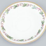 Zsolnay porcelán Vitézi Rend címeres mokkás csésze és alj, matricás, jelzett, kopásnyomokkal - Image 2