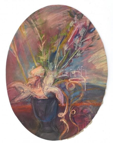Jelzés nélkül: Csendélet. Pasztell, karton. 40x30 cm