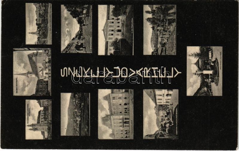 1911Székelyudvarhely, Odorheiu Secuiesc; mozaiklap. Zabolai Székely Dénes kiadása / multi-view postcard (EK)