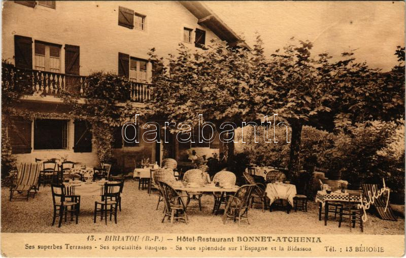 Biriatou, Hotel-Restaurant Bonnet-Atchenia (EK)