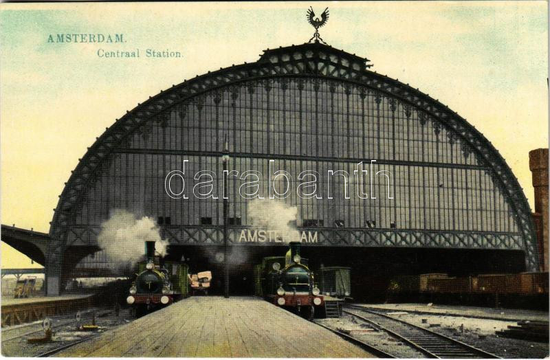 Amsterdam, Centraal Station / railway station, locomotive, train