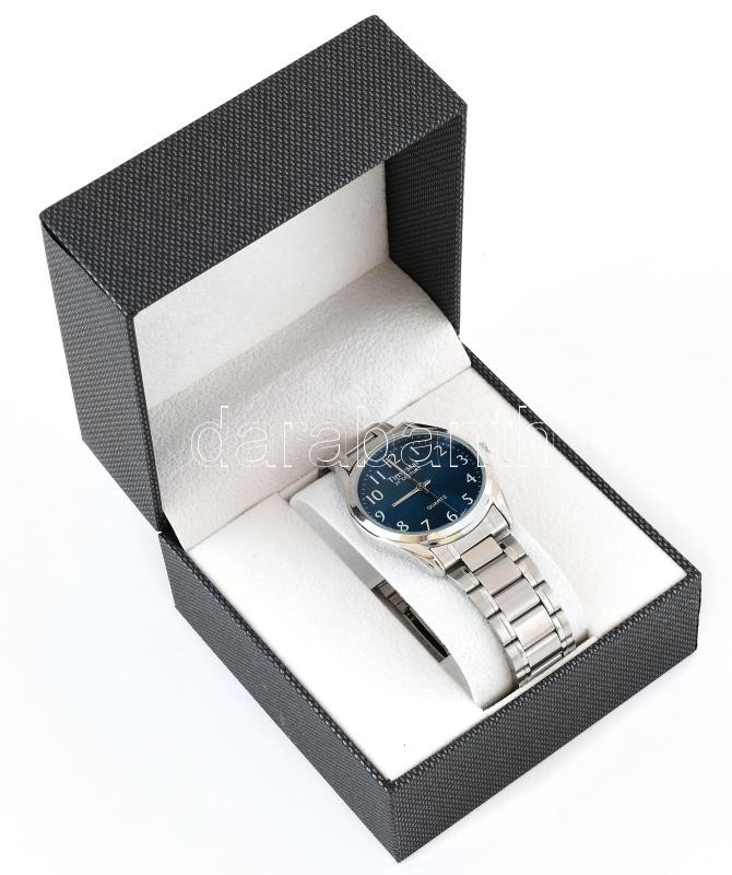 Timestar kvarc férfi karóra, fém szíjjal, eredeti dobozában d: 40 mm - Image 3