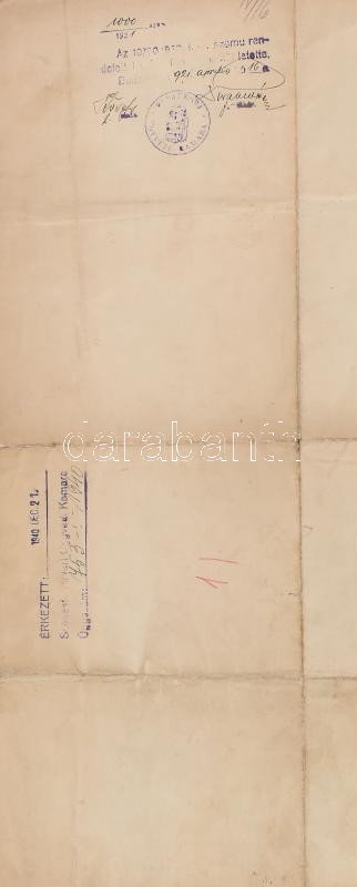 1920 Egységes ügyvédi és bírói vizsga bizonyítvány oklvele - Image 3