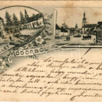 1899 (Vorläufer) Modor, Modra; Fő utca, templom, Régi városkapu / main street, church, old castle gate. Art Nouveau, floral (EK)