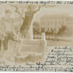 1902 Szeged, utca. Szecessziós montázs, photo (EK)