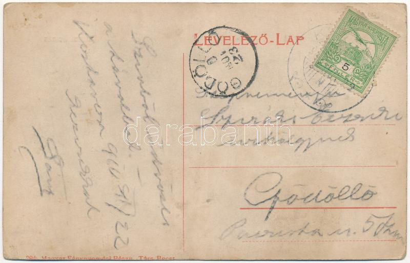 1910 Kistarcsa, Kis-Tarcsa; vasútállomás, vonat (HÉV) (EK) - Image 2