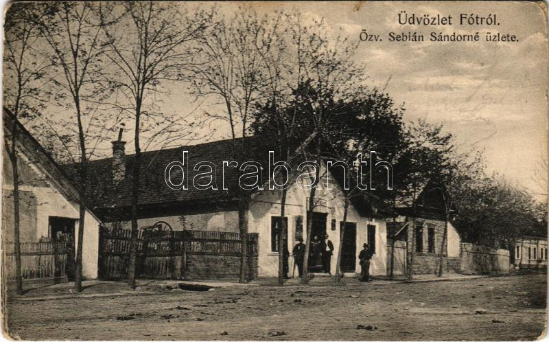 Fót, Özv. Sebián Sándorné üzlete (EB)
