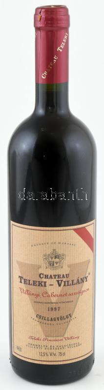 1997 Chateau Teleki-Villány Villányi Cabernet Franc 'Csillagvölgy' válogatás, bontatlan palack száraz vörösbor, pincében szakszerűen tárolt, 12.5%, 0,75l