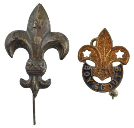 2xklf külföldi fém cserkészjelvény T:2,2-