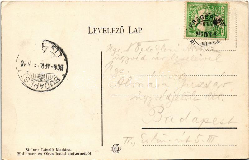 1903 Balatonlelle, Lelle; Balaton szálloda. Steiner László kiadása (EK) - Image 2