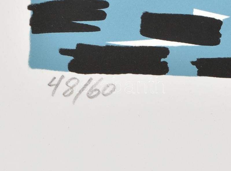 Domenick Capobianco (?-): Zip-Zap!, 1992. Szitanyomat, papír, jelzett, számozott (48/60), 63×83 cm Hajtásnyommal! - Image 3