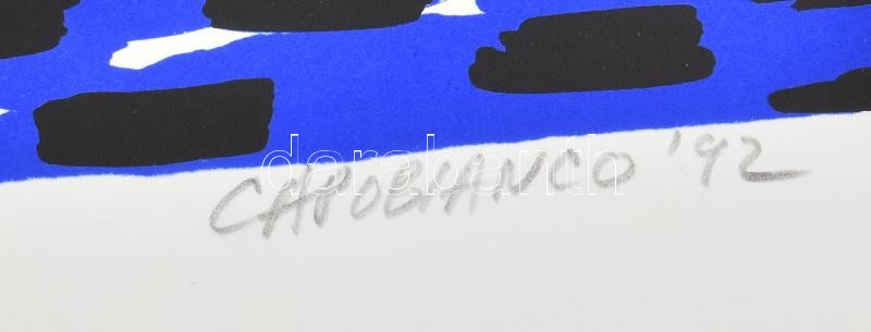 Domenick Capobianco (?-): Zip-Zap!, 1992. Szitanyomat, papír, jelzett, számozott (48/60), 63×83 cm Hajtásnyommal! - Image 4