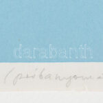 Deim Pál (1932-2016): Kripta. Szitanyomat, papír, jelzett, próbanyomat. Paszpartuban, lapszéli apró foltokkal. 35×46 cm. / Screenprint on paper, signed. Proof print. - Image 3