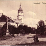 1916 Szepesbéla, Spisská Belá; Fő utca, Béla szálloda / main street, hotel