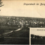 Szentelek, Stegersbach; Pfarrkirche und Steinbach. A.M. Pichler / Templom / church (EK)