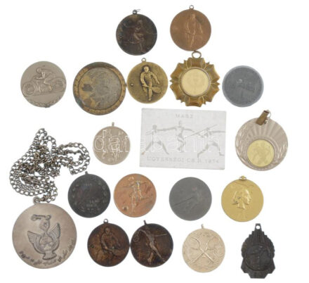 19db-os sportérem és -plakett-tétel T:1--3