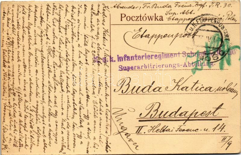 1917 Tarnogóra, Dwór / Palacowa Przystan / castle + 'K.u.k. Infanterieregiment Superarbitrierungs-Abteilung' - Image 2