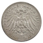 Német Államok / Württemberg 1911F 3M Ag 'II. Vilmos és Sarolta / Ezüstlakodalom' T:1-,2 / German States / Wurttemberg 1911F 3 Mark Ag 'Wilhelm II and Charlotte / Silver Wedding Anniversary' C:AU,XF Krause KM#636 - Image 2