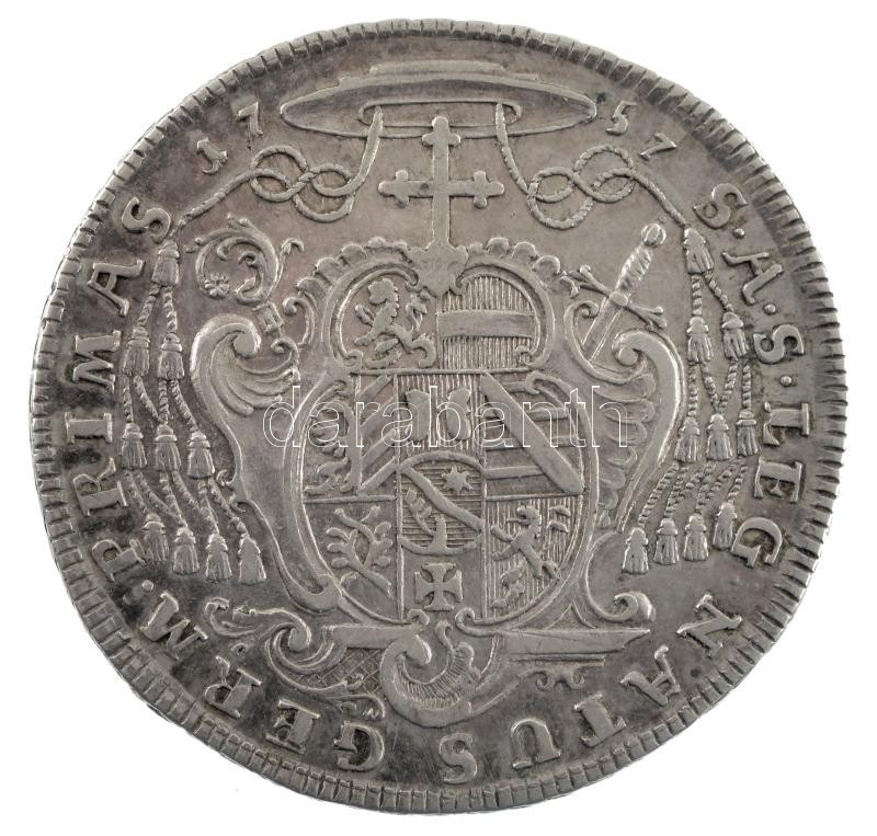 Osztrák Államok / Salzburg 1757. 1/2 Tallér Ag 'Sigismund von Schrattenbach' (13,96g) T:2,2- / Austrian States / Salzburg 1757. 1/2 Thaler Ag 'Sigismund von Schrattenbach' (13,96g) C:XF,VF Krause KM#387 - Image 2
