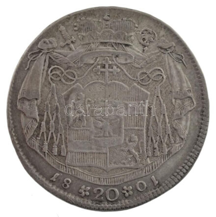 Osztrák Államok / Salzburg 1801M 20kr Ag 'Hieronymus von Colloredo' (6,59g) T:2,2- / Austrian States / Salzburg 1801M 20 Kreuzer Ag 'Hieronymus von Colloredo' (6,59g) C:XF,VF Krause KM#460