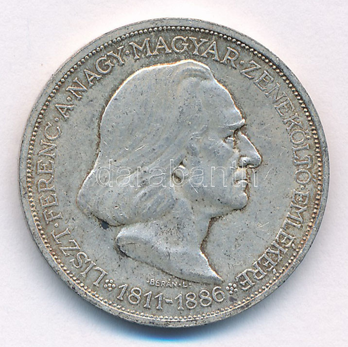 1936. 2P Ag 'Liszt' T:2- patina Adamo P7.3