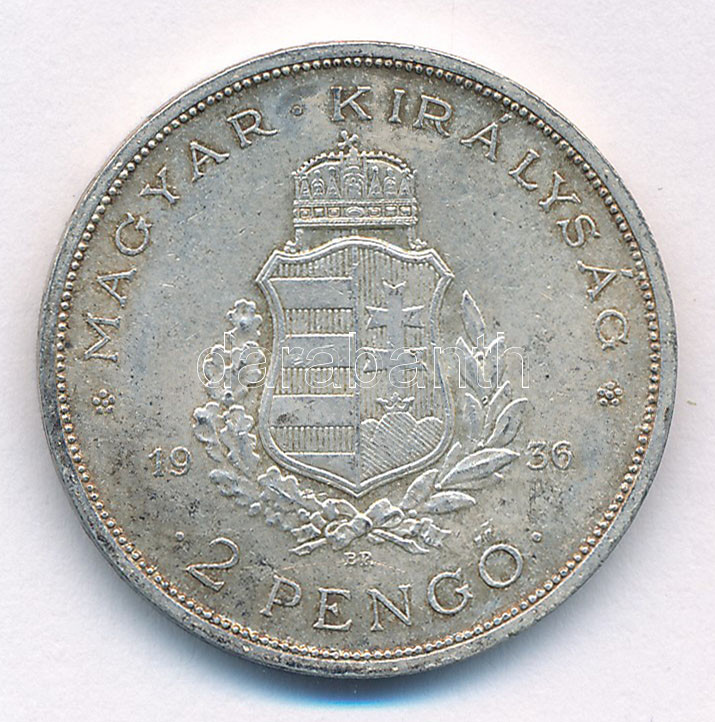 1936. 2P Ag 'Liszt' T:2- patina Adamo P7.3 - Image 2