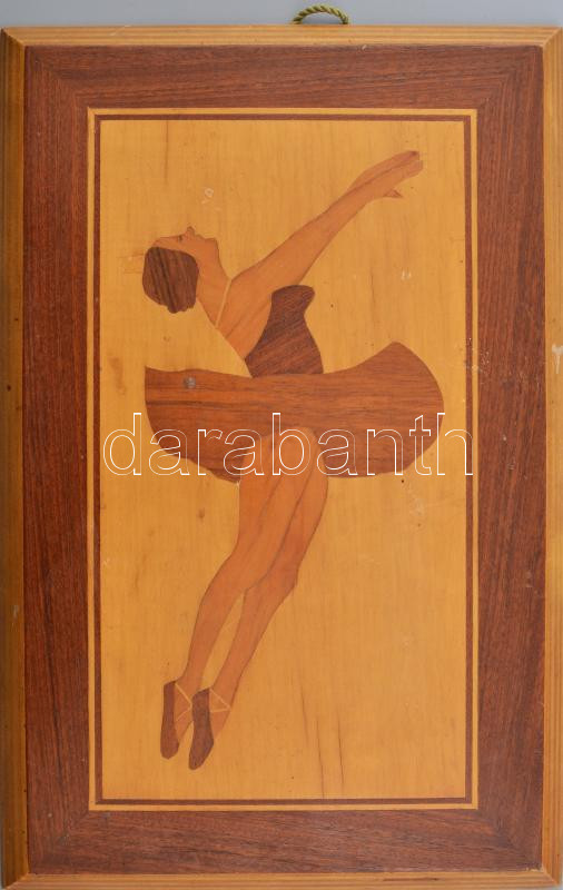 Táncos lány. Intarzia 29x25 cm