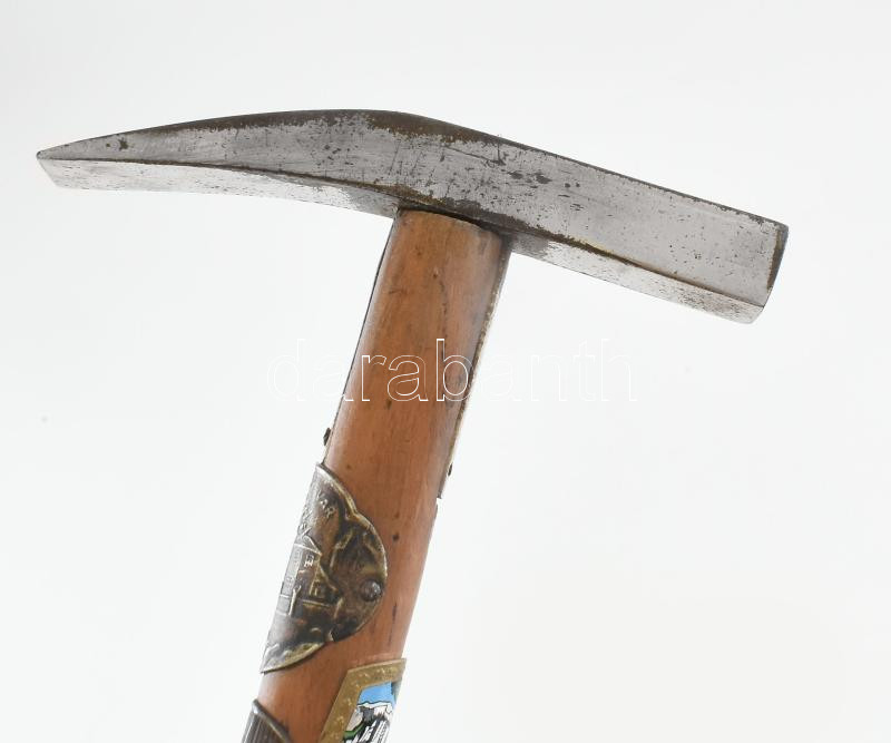 Túrabot / fokos fém kalapács fejjel. Túra jelvényekkel 88 cm - Image 2