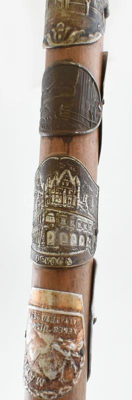 Túrabot / fokos fém kalapács fejjel. Túra jelvényekkel 88 cm - Image 3