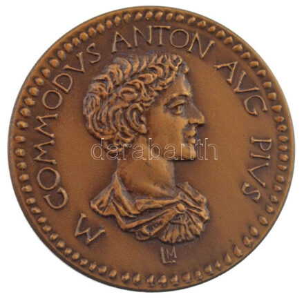 Lesenyei Márta (1930-) 1989. 'MÉE Szombathelyi Csoport - Caesar Commodus' kétoldalas bronz emlékérem (29mm) T:1 / Hungary 1989. 'Association of Hungarian Medal Collectors, Szombathely Contingent - Caesar Commodus' two-sided bronze