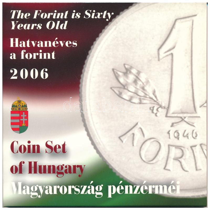 2006. 1Ft-100Ft (7xklf) forgalmi sor szettben + 1946. 1Ft Ag 'Hatvanéves a Forint' utánveret proof kivitelben T:PP kis patina Adamo FO38.1